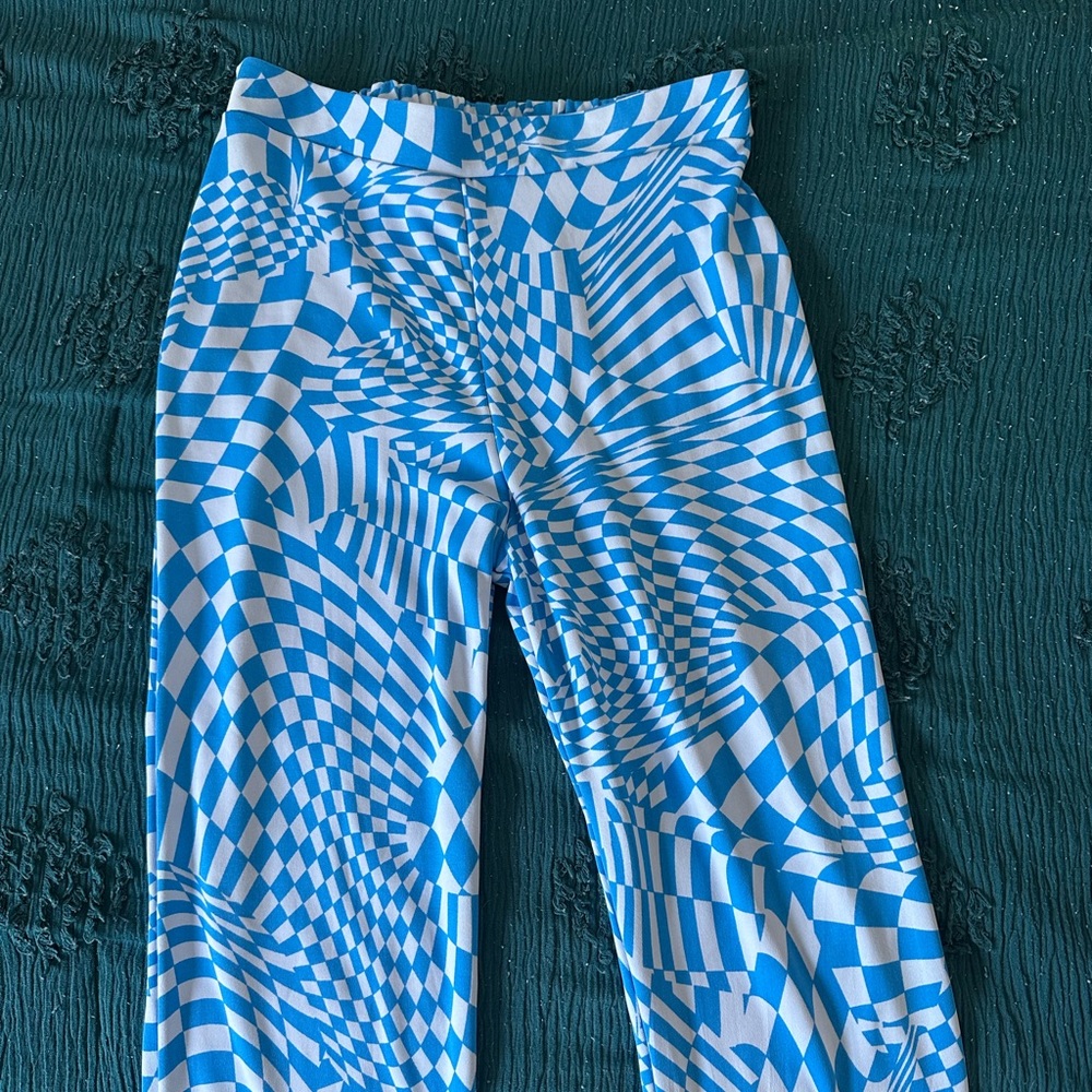 Blue Pattern Pants